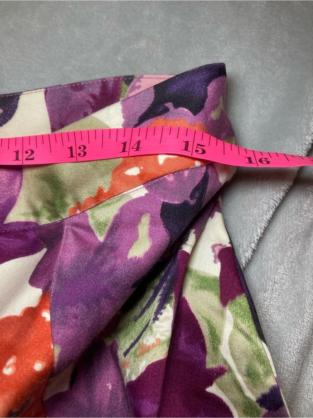 George Floral Circle Skirt in Purple & Orange - Picture 6 of 8